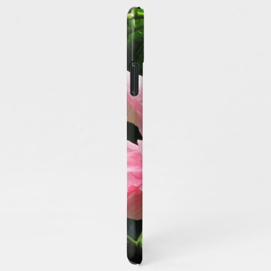 Rosa Hibiskus mit Raindrops iPhone Case iPhone Hülle (Rechte Seite)