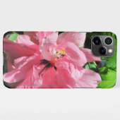 Rosa Hibiskus mit Raindrops iPhone Case iPhone Hülle (Rückseite (Horizontal))