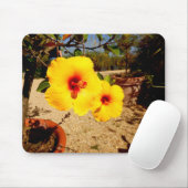 Rosa Hibiskus Mouse Mat Mousepad (Mit Mouse)