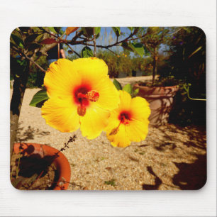 Rosa Hibiskus Mouse Mat Mousepad