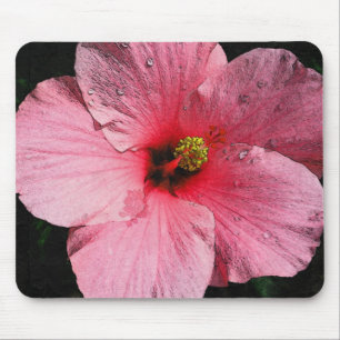 Rosa Hibiskus Mousepad
