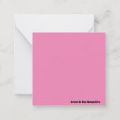 Rosa Hibiskus-Note-Karte Mitteilungskarte (Rückseite)