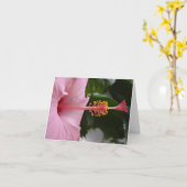 Rosa Hibiskus Notecard Karte (Gelbe Blume)