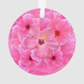 Rosa Hibiskus Ornament (Rückseite)