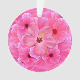 Rosa Hibiskus Ornament