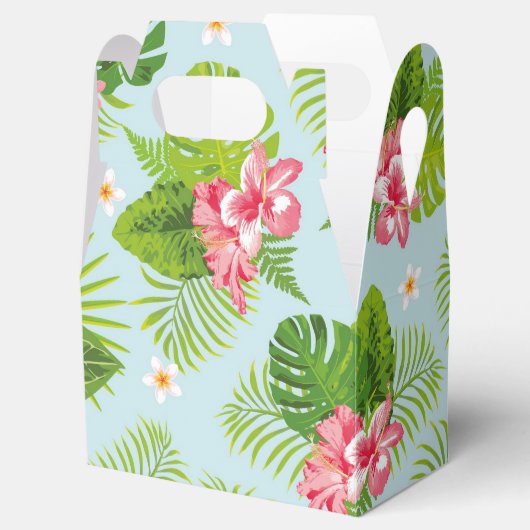 Rosa Hibiskus Palm Geschenkboxen Geschenkschachtel (Geöffnet)