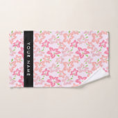 Rosa Hibiskus, rosa Blume, Ihr Name Badhandtuch Set (Handtuch)