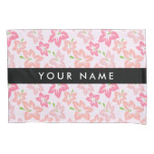 Rosa Hibiskus, rosa Blume, Ihr Name Kissenbezug (Vorderseite)