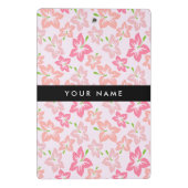 Rosa Hibiskus, rosa Blume, Ihr Name Mini Klemmbrett (Rückseite)