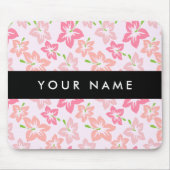 Rosa Hibiskus, rosa Blume, Ihr Name Mousepad (Vorne)