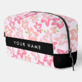 Rosa Hibiskus, rosa Blume, Ihr Name Waschbeutel (Rechte Ecke)