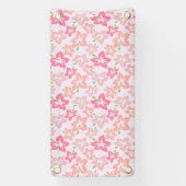 Rosa Hibiskus, rosa Blume, Muster von Blume Banner (Vertikal)