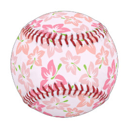 Rosa Hibiskus, rosa Blume, Muster von Blume Baseball