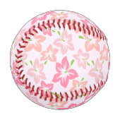 Rosa Hibiskus, rosa Blume, Muster von Blume Baseball (Vorderseite Links)