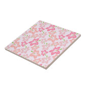 Rosa Hibiskus, rosa Blume, Muster von Blume Fliese (Seite)