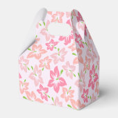 Rosa Hibiskus, rosa Blume, Muster von Blume Geschenkschachtel (Rückseite)