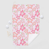 Rosa Hibiskus, rosa Blume, Muster von Blume Golfhandtuch (Insitu)