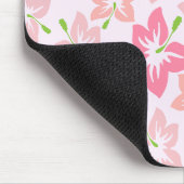 Rosa Hibiskus, rosa Blume, Muster von Blume Mousepad (Ecke)