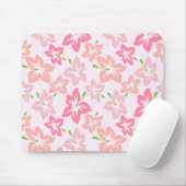 Rosa Hibiskus, rosa Blume, Muster von Blume Mousepad (Mit Mouse)