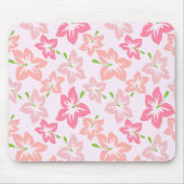 Rosa Hibiskus, rosa Blume, Muster von Blume Mousepad (Vorne)