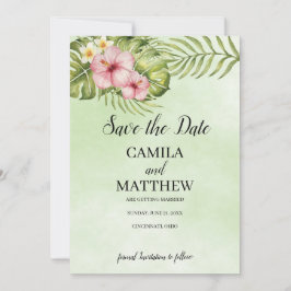 Rosa Hibiskus Save The Date