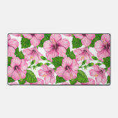 Rosa Hibiskus Schreibtischunterlage (Vorderseite)