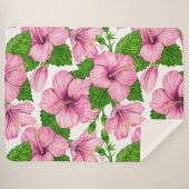 Rosa Hibiskus Sherpadecke (Vorderseite (Horizontal))