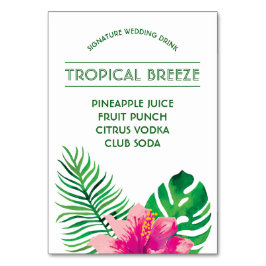 Rosa Hibiskus Signature Drink Tischnummer