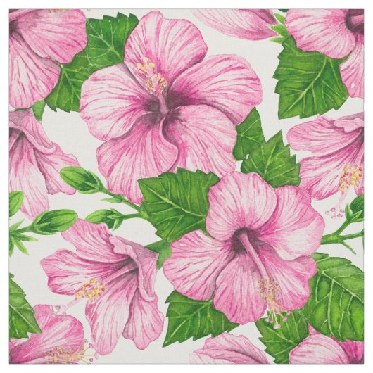 Rosa Hibiskus Stoff (Muster)