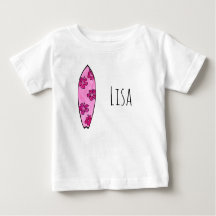 Rosa Hibiskus Surfboard mit benutzerdefinierbarem