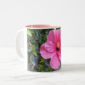 Rosa Hibiskus Tasse - wählen Sie Stil & Farbe (Vorderseite Links)