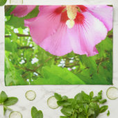 Rosa Hibiskus Teetuch Geschirrtuch (Gefaltet)