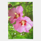 Rosa Hibiskus Teetuch Geschirrtuch (Vertikal)