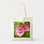 Rosa Hibiskus Tote Tasche (Vorne)