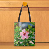 Rosa Hibiskus-Tragetasche Tasche