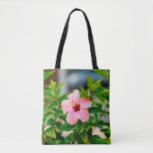 Rosa Hibiskus-Tragetasche Tasche (Vorderseite)