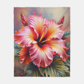Rosa Hibiskus Tropical Fleece (Vorderseite)