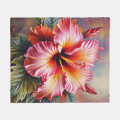Rosa Hibiskus Tropical Fleece (Vorderseite (Horizontal))