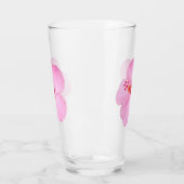 Rosa Hibiskus Tropische Blume Glas (Links)