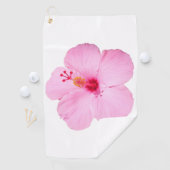 Rosa Hibiskus Tropische Blume Golfhandtuch (Insitu)