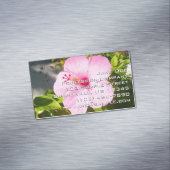 Rosa Hibiskus Tropische Blume Magnetische Visitenkarte (Beispiel)