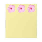 Rosa Hibiskus Tropische Blume Notizblock (Vorderseite)