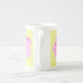 Rosa Hibiskus Tropische Blume Porzellantasse (Rückseite)