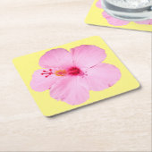 Rosa Hibiskus Tropische Blume Rechteckiger Pappuntersetzer (angewinkelt)