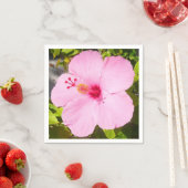 Rosa Hibiskus Tropische Blume Serviette (Beispiel)