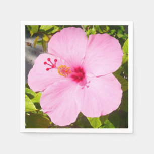 Rosa Hibiskus Tropische Blume Serviette