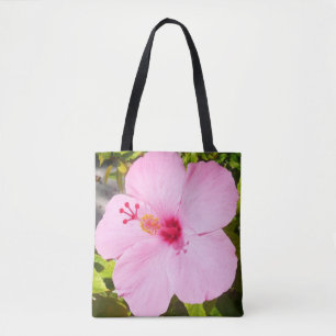 Rosa Hibiskus Tropische Blume Tasche