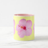 Rosa Hibiskus Tropische Blume Tasse (Zentrum)