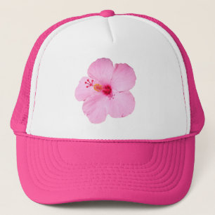 Rosa Hibiskus Tropische Blume Truckerkappe