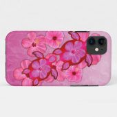 Rosa Hibiskus und Honu Schildkröten Case-Mate iPhone Hülle (Rückseite (Horizontal))